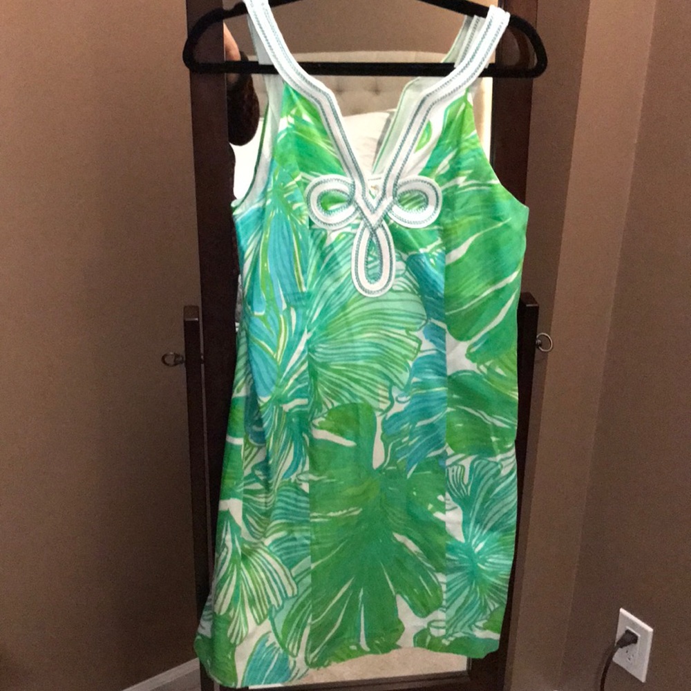 Lilly pulitzer shift dress in green frond pond-new